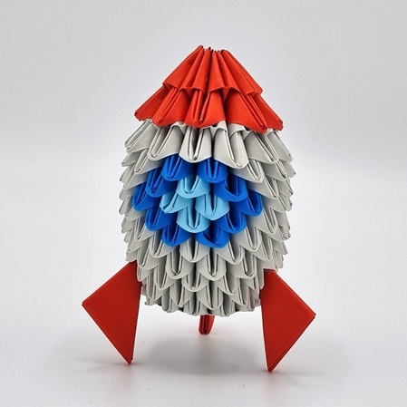 Rakete aus 3D-Origami